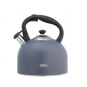 Чайник LARA LR00-79 (Blue Sapfir) 4.5л складная ручка, индукц. капс. дно, свисток с кноп. мех.