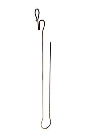 Шампур для тандыра из нержавеющей стали 430 ДВОЙНОЙ длина 44см ручка тип 1(Холодная ковка)