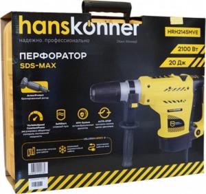 Перфоратор Hanskonner HRH2145MVE (SDS-MAX, 2100Вт, 20Дж, 52мм)