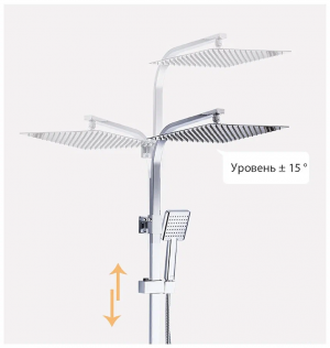 Душевая стойка с термостатом Gappo G2407-40